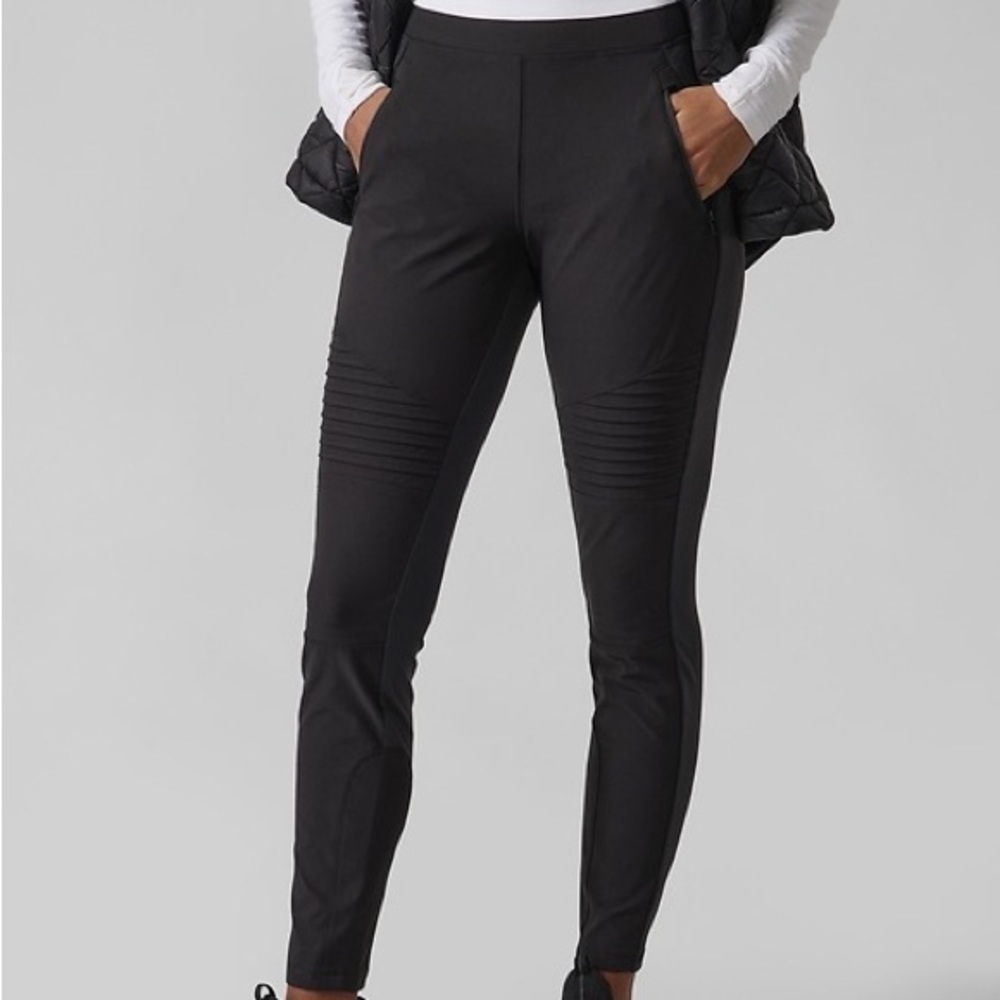 Athleta Headlands Hybrid Moto Tight Black - 0